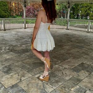 White Sundress with Yellow Accents